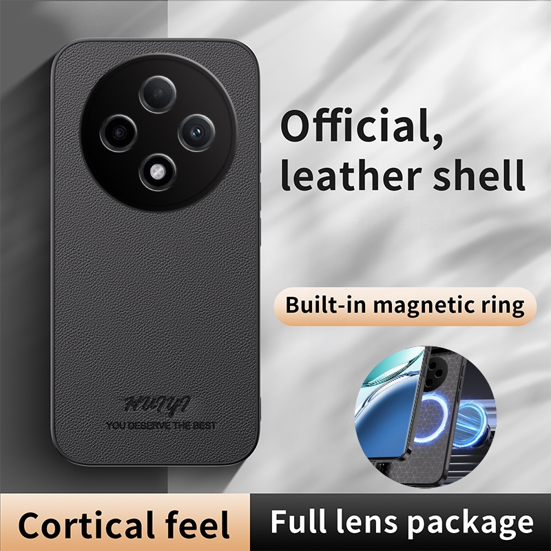 ปลอกหนังสําหรับOppo F27 Pro + F27 Pro Plus + F27Pro + เคสโทรศัพท์หรูหราแม่เหล็กไร้สายชาร์จกันกระแทกค