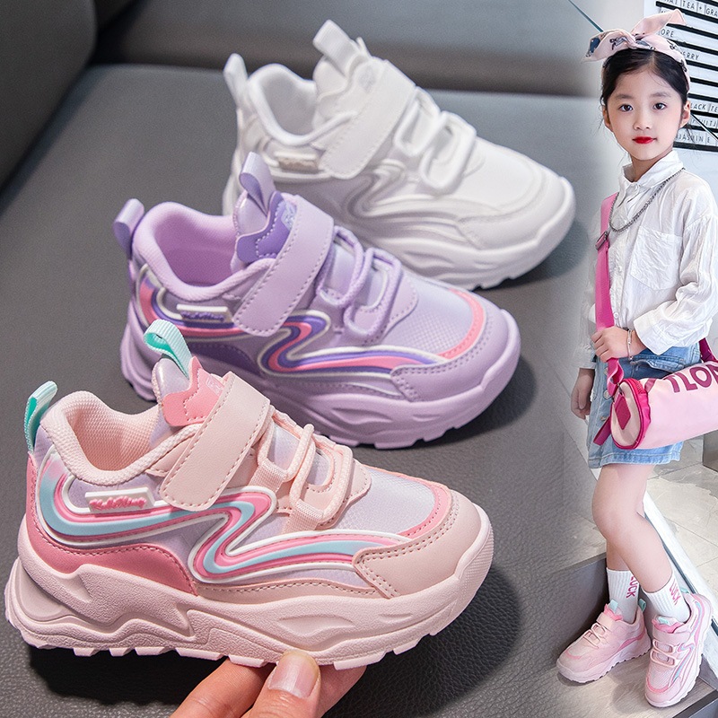 AOOAO ‌‌รองเท้ากีฬาเด็ก รองเท้า เด็ก นุ่มสบาย ระบายอากาศได้ พื้นกันลื่น ทนแรงเสียดสี 2025