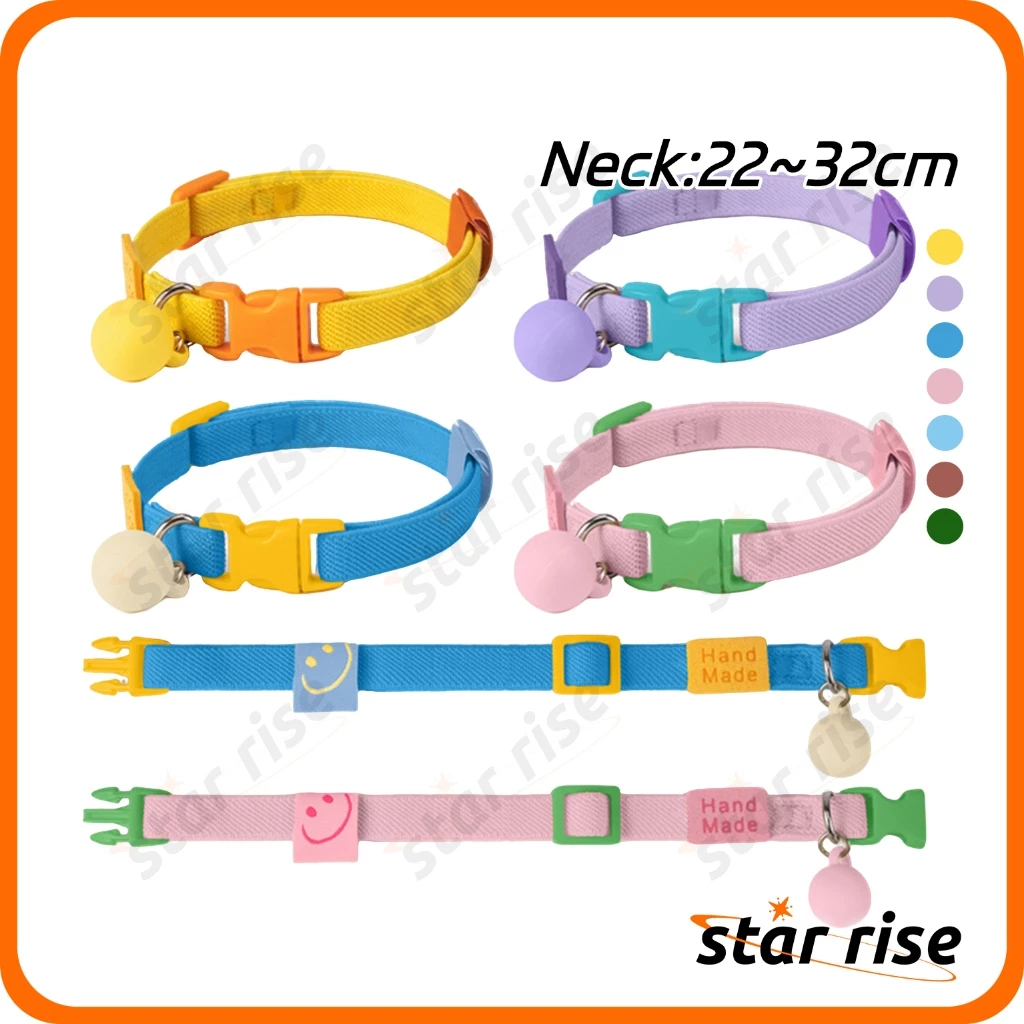 【STAR RISE】Cat Collars ปลอกคอแมว น่ารัก ปลอกคอสัตว์เลี้ยง สีสันสดใส ปลอกคอ
