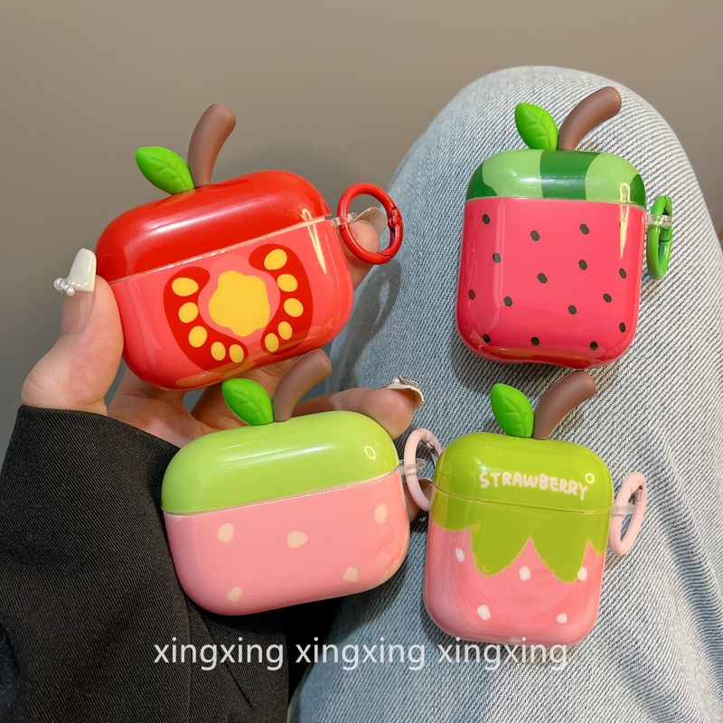 Fruits & Veggies AirPods Pro 2 Case, Tomato, Strawberry & Guava Design AirPods 4 Case, TPU AirPods 1