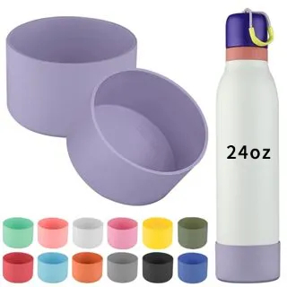 บูตขวดซิลิโคน1ชิ้นเข้ากันได้กับขวดน้ําบิด24ออนซ์ (7.3เซนติเมตร),แขนป้องกันด้านล่าง