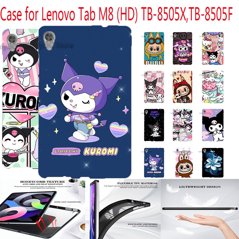 เหมาะสําหรับ Lenovo Tab M8 (HD) 8.0 นิ้ว TB-8505X TB-8505F ลายการ์ตูนน่ารัก เคสป้องกันแท็บเล็ต Kurom