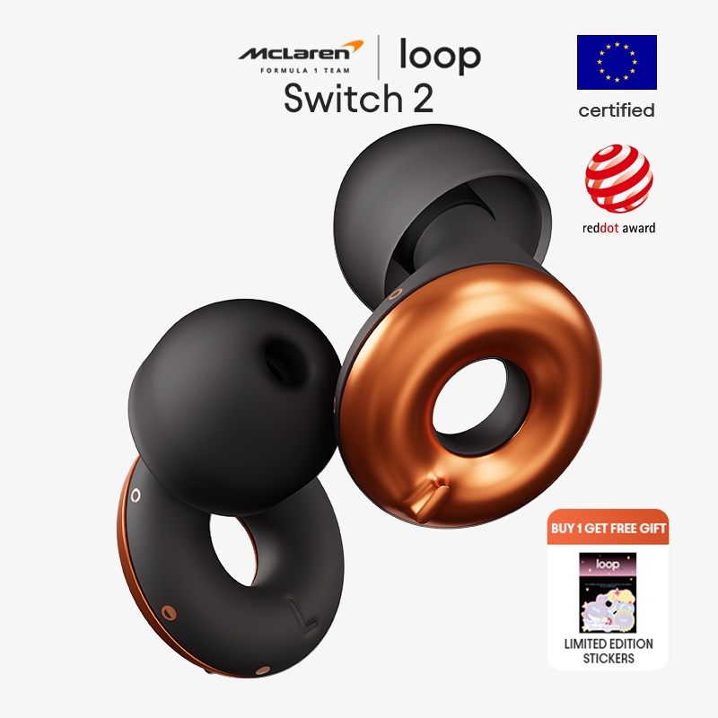 Loop Switch 2 ที่อุดหู X McLaren F1 Team - 3 โหมดลดเสียงรบกวนเพื่อการควบคุมขั้นสูงสุด | ที่อุดหูแบบย