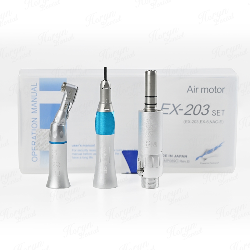 ทันตกรรมน้ําภายนอกความเร็วต่ํา Handpiece จมูกตรง Contra Angle Air Motor EX-203C 2/4 หลุมคุณภาพสูง