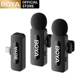 BOYA BY-V3 Wireless Lavalier Microphone Noise Cancelling Mic for Live Streaming Video Recording