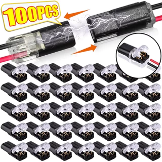 [🇹🇭⚡12hจัดส่ง] 200 ชิ้น 2 ขาปลั๊กตัวเชื่อมต่อไฟฟ้าพร้อมหัวเข็มขัดล็อค Push-in รถขั้วต่อสายไฟกันน้ําสายการเชื่อมต่อแถบ