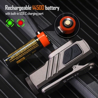 SOFIRN ST10 ไฟฉาย EDC ขนาดเล็ก 1000LM โยน+ฟลอยด์+แสงสีแดง, คลิปแม่เหล็ก, AA/14500, IP66
