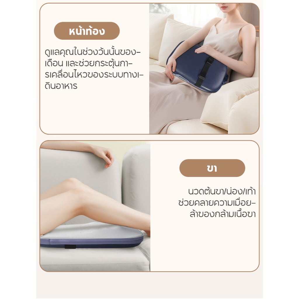 BOMIDI BM02 หมอนนวดหลัง 3D พร้อมประคบร้อน นวดคอบ่าแขนขา ของขวัญผู้ชายผู้หญิงพ่อแม่ สำหรับรถออฟฟิศ ราคา ถูกที่สุด ดีลบีเคเค แกลเลอรีภาพที่ 4