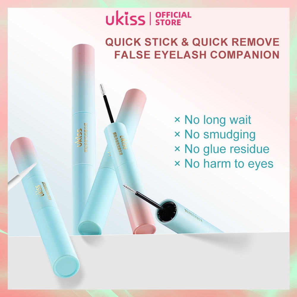 UKISS Dual-Ended กาวติดขนตาปลอม & Remover 4.5g กาวสําหรับขนตาปลอมและเทปตา + 4g Remover สําหรับขนตาปล