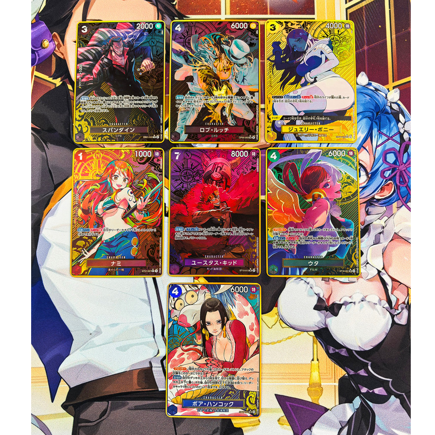 One Piece PR-BOX THE BEST Collection Box Set Copy DIY ST01-007C Nami Boa Uta Straw Bonney SR Gold Ca