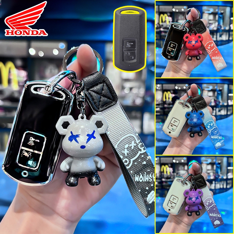 รถจักรยานยนต์ฮอนด้าคลิก150/Air Blade 2018/Lead 125/Vision 2020/Vario 150i/Scoopy 2021 2022/Scoopy-i ฝาครอบกุญแจพวงกุญแจ