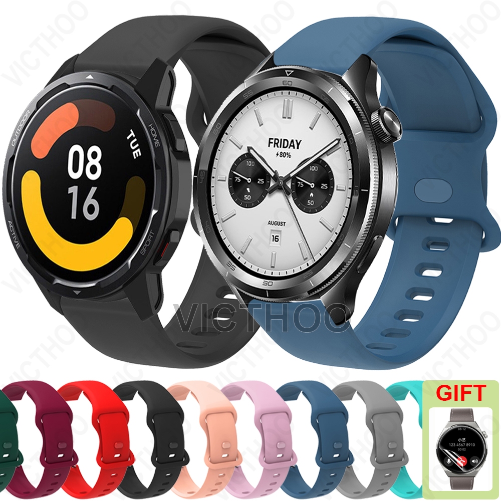 สร้อยข้อมือซิลิโคนสายนาฬิกาอุปกรณ์เสริมสําหรับ Xiaomi Watch S4 / S3 / 2 Pro / S1 Active / S1 Pro / Mi Watch Color