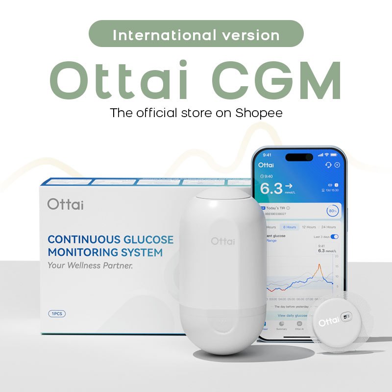 Ottai CGM Health Accessories ระบบตรวจสอบน้ําตาลต่อเนื่อง กลูโคส Sensor One Full Set