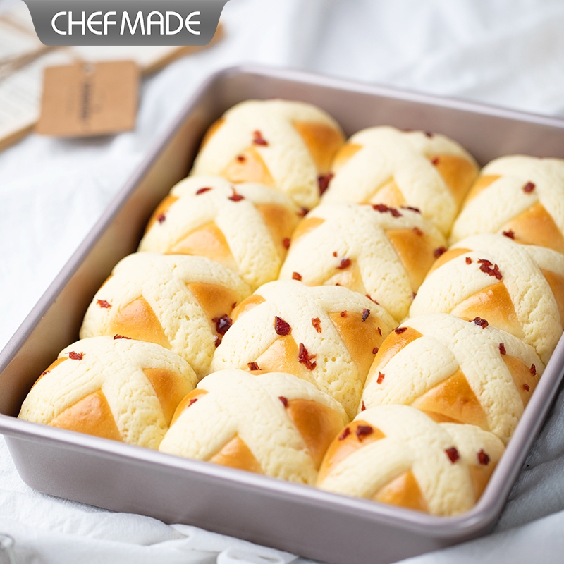 CHEFMADE 11-Inch Non-Stick Deep Oblong Cake Pan Loaf Pan Baking Tool Baking Mold Bakeware Bread Mold Bread Pan WK9409