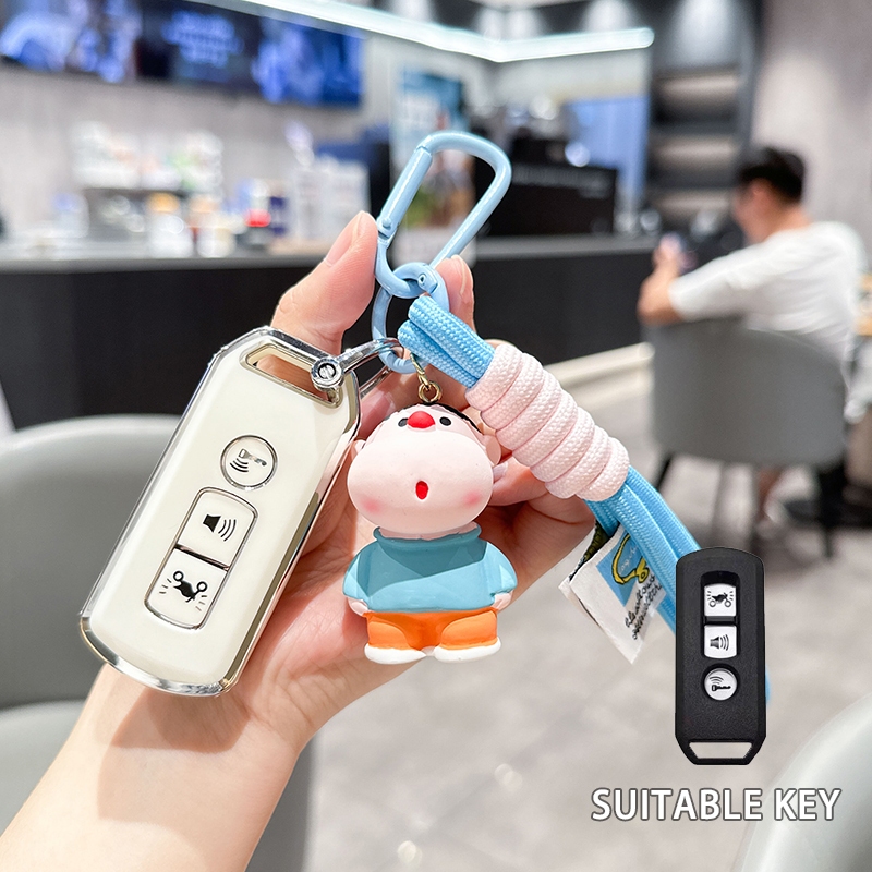 YEEKEY สําหรับ Honda Adv 150 Pcx 150 Remote Key Super Light tpu กรณี Adx 160 Forza350 Forza300 รถจัก