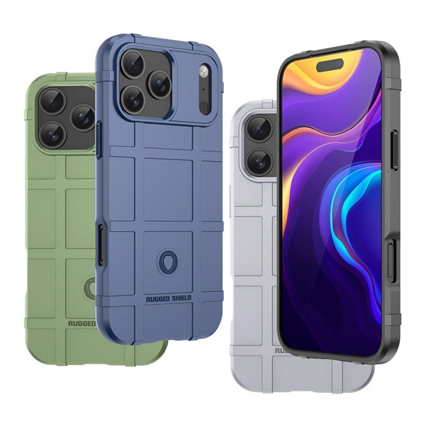 สําหรับ iPhone 17 17e 16e 16 15 14 13 Pro Max Air Plus Mini ซิลิโคนทนทาน Shield ทหาร Funda ป้องกันกรณี