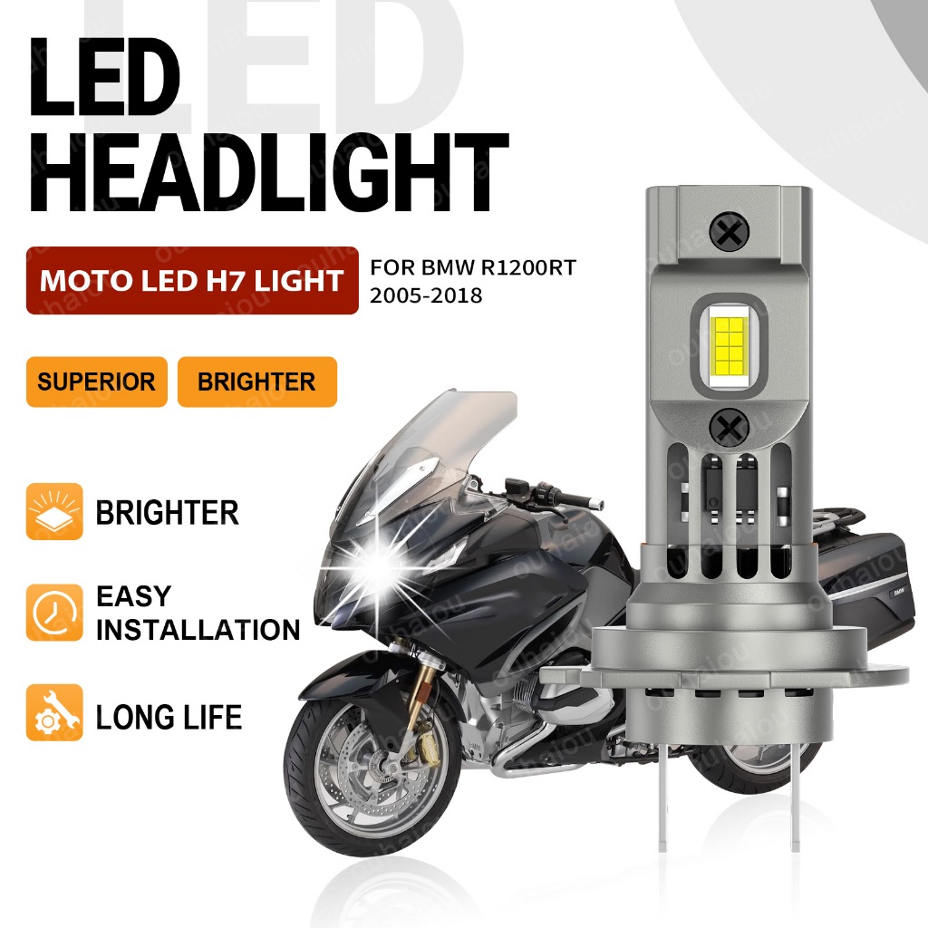 1pcs รถจักรยานยนต์ H7 LED ไฟหน้าหลอดไฟมอเตอร์ CANBUS สูง Low Beam 150W 15000LM 6000K มอเตอร์ไซด์ 12V