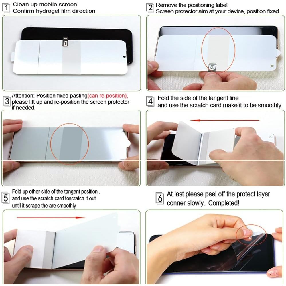 [6pcs] WSKEN ฟิล์มไฮโดรเจล iPhone 17ProMax/16ProMax โปร่งใส กันรอย ติดตั้งง่าย ไอโฟน 15ProMax ไฮโดรเจล ฟิล์มด้านหลัง เลนส์ ด้านข้าง iPhone 17 16 15 ฟิล์ม - รูปที่ 6