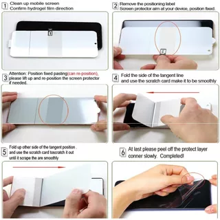[6pcs] WSKEN ฟิล์มไฮโดรเจล iPhone 17ProMax/16ProMax โปร่งใส กันรอย ติดตั้งง่าย ไอโฟน 15ProMax ไฮโดรเจล ฟิล์มด้านหลัง เลนส์ ด้านข้าง iPhone 17 16 15 ฟิล์ม