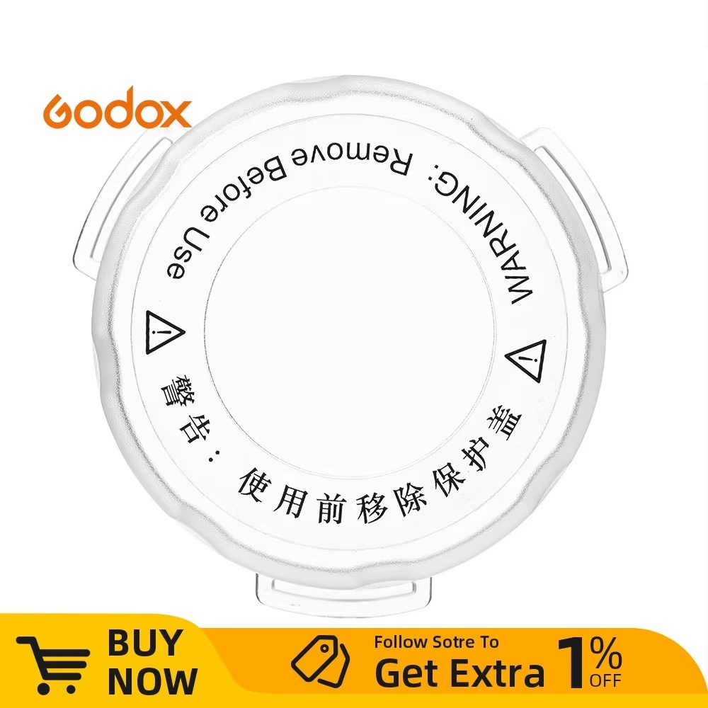 Godox ฝาครอบกระจกป้องกันหมวกสําหรับ Godox Mount ML60 ML30 ไฟ LED วิดีโอ