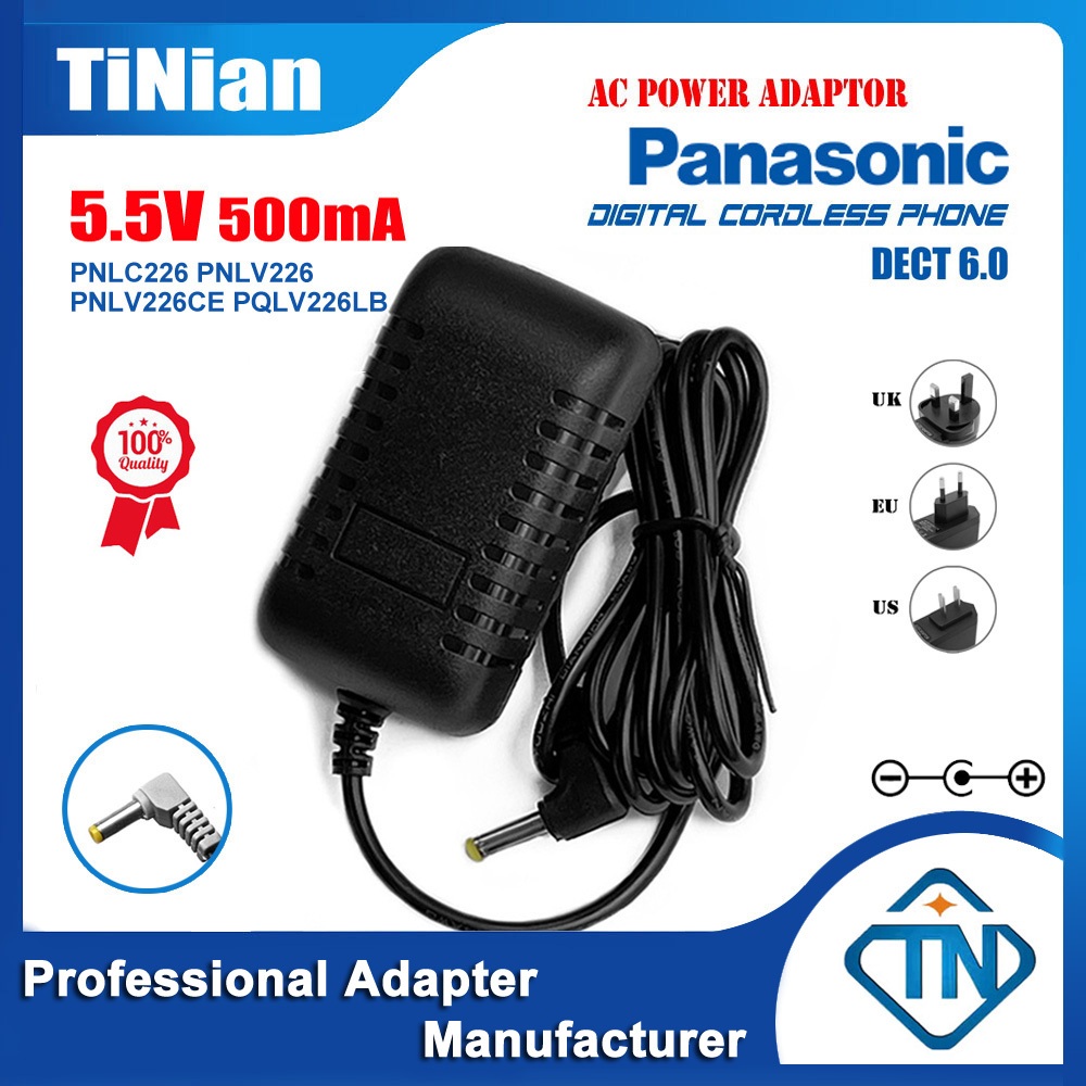 5.5V 500mA PNLV226 PNLC226 อะแดปเตอร์ไฟสําหรับ PANASONIC KX-TGA660C KX-TG4711C KX-TGF370 KX-TGD592 K