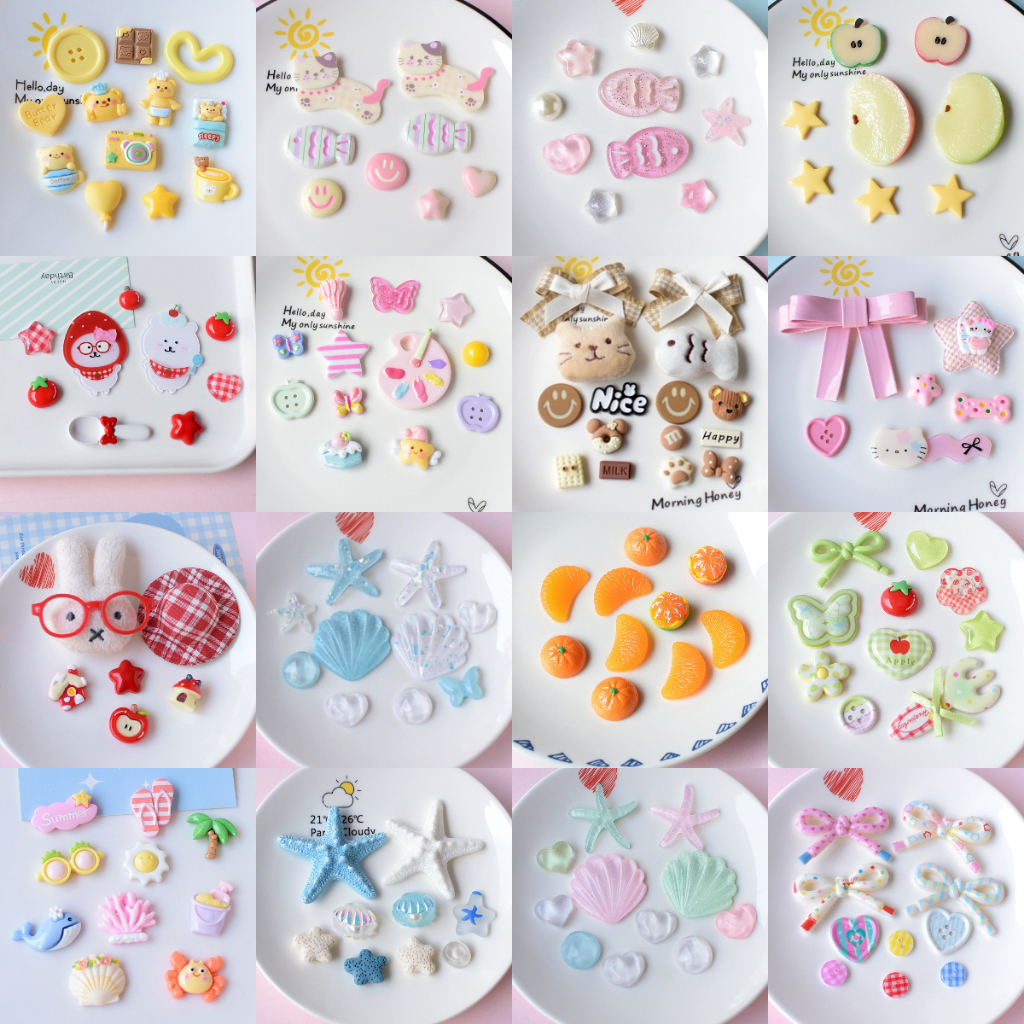 15 ชิ้นแมวน่ารักปลา Charm รองเท้าเรซิ่นอุปกรณ์เสริม DIY Hole รองเท้า Handmade กิ๊บติดผมวัสดุ