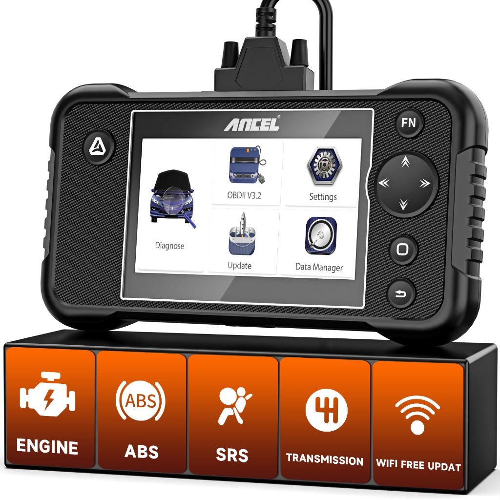 Ancel FX3000 OBD2 Scanner เครื่องมือวินิจฉัยรถยนต์ เช็คโค้ดเครื่องยนต์ เกียร์ ABS SRS อัพเดทฟรีตลอดช