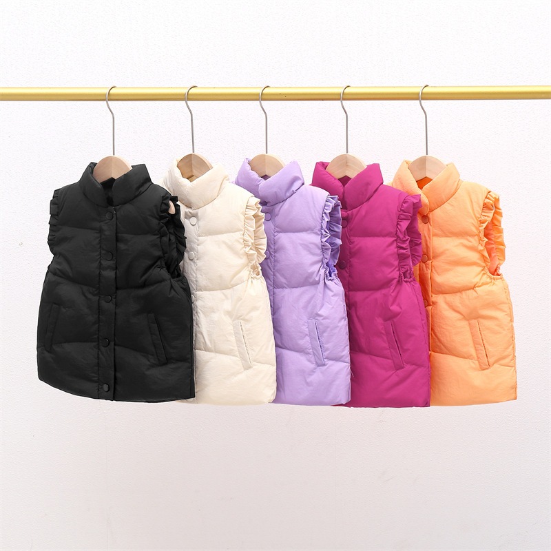 Vest with velvet to keep warm in winter 2-8 year old girls clothing