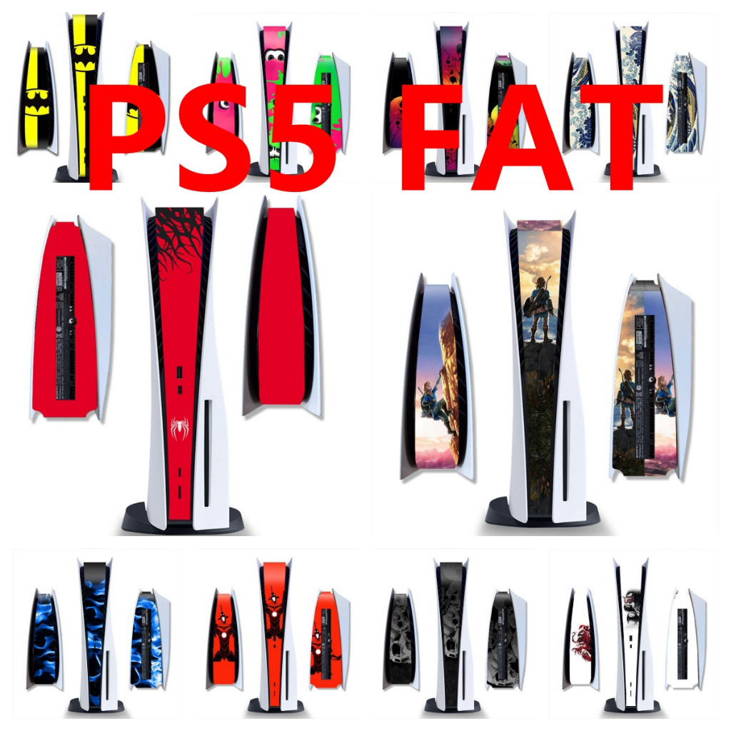 62 สีสติกเกอร์ด้านข้างใช้งานร่วมกับ PS5 คอนโซลไขมันCentre ชุดผิว Decal ไวนิล Decal สําหรับ Sony Playstation 5 FAT คอนโซล