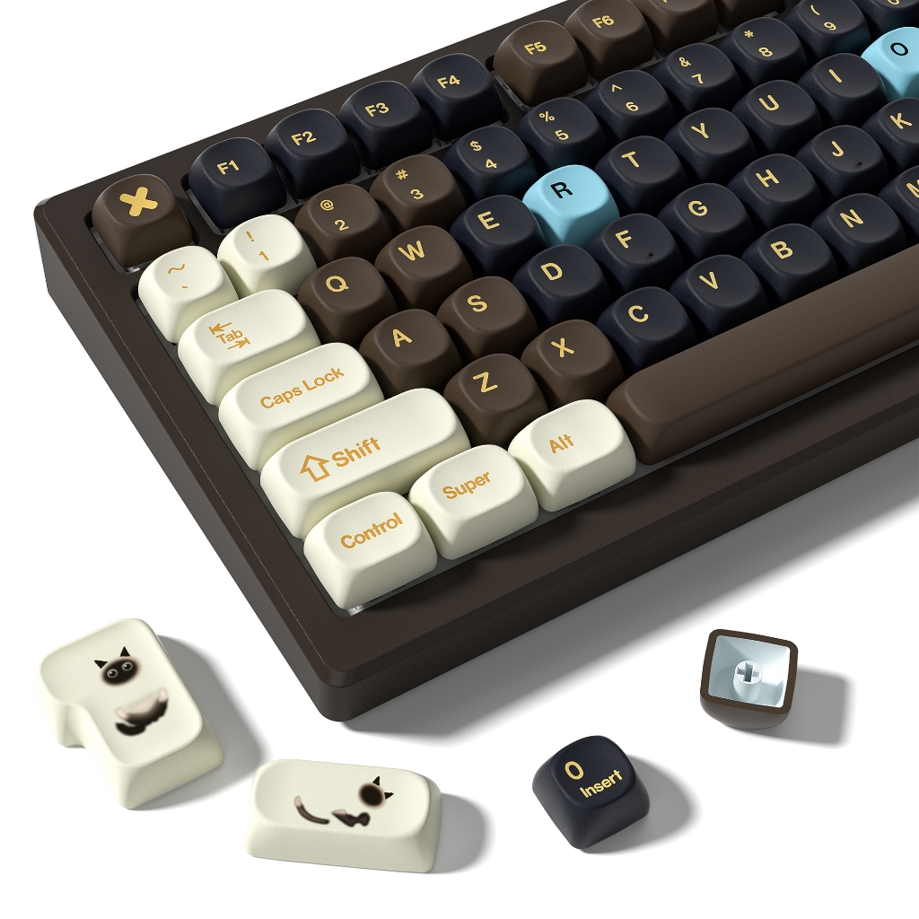 Womier Dye-Sublimation MOA โปรไฟล์ 132 คีย์ PBT Keycaps ชุดสําหรับ Gateron MX Gamer คีย์บอร์ดเครื่องกล