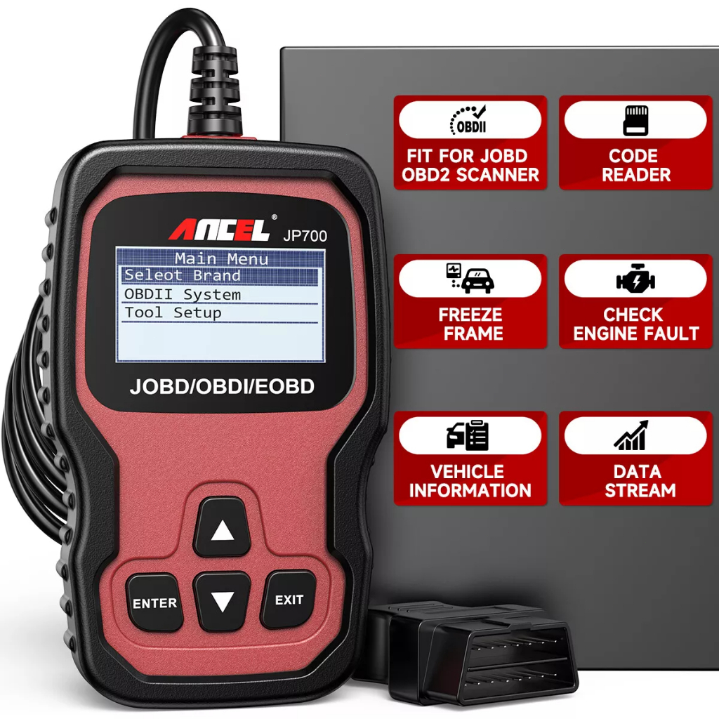 Ancel JP700 OBD2 เครื่องสแกนรถยนต์ เครื่องอ่านโค้ด เช็คเครื่องยนต์ สำหรับ Toyota Nissan Honda Mazda Subaru