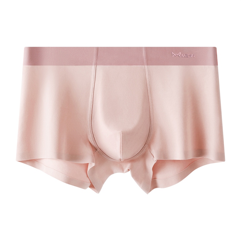 MiiOW 1 ชิ้นชุดชั้นในผ้าฝ้ายต้านเชื้อแบคทีเรียนักมวยชายกางเกง Boxershorts M1830