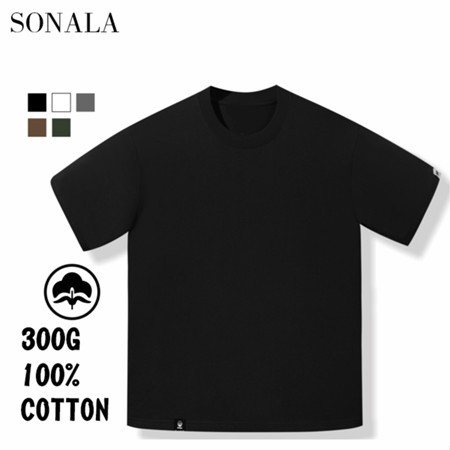 เสื้อยืดคอกลมผ้าฝ้าย เกรดพรีเมี่ยม เสื้อยืดแขนสั้น ผ้านุ่ม ใส่ได้ทั้งหญิง-ชาย หลายสี 300g