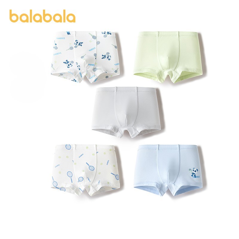 Balabala กางเกงในเด็ก แบบยืดหยุ่นจากผ้าฝ้ายนุ่ม แพ็ค 5 ตัว