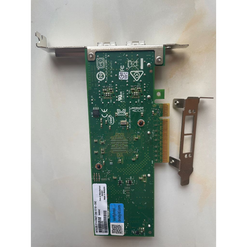 [คลังสินค้าพร้อม] intel X710-DA2 SFP 10G การ์ดเครือข่าย 10GB การ์ดเครือข่ายไฟเบอร์ออปติกแบบ Dual-Por