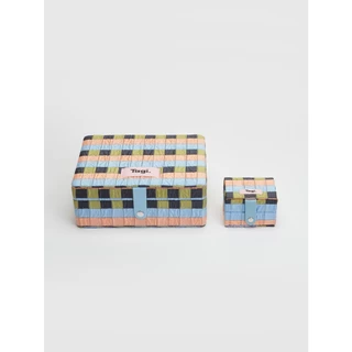 Tagi. Jewelry Storage Box Double Layer กล่องเก็บของ กล่องของขวัญ ของขวัญวันเกิด ถักผลไม้ลายจุด