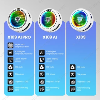 อัพเกรดใหม่ BlueWow X110 Ultra 27W AI Semiconductor หม้อน้ําโทรศัพท์หม้อน้ําระบายความร้อน Turbo Hurricane เกม Cooler โทรศัพท์มือถือพัดลมระบายความร้อนระบายความร้อนสําหรับสมาร์ท