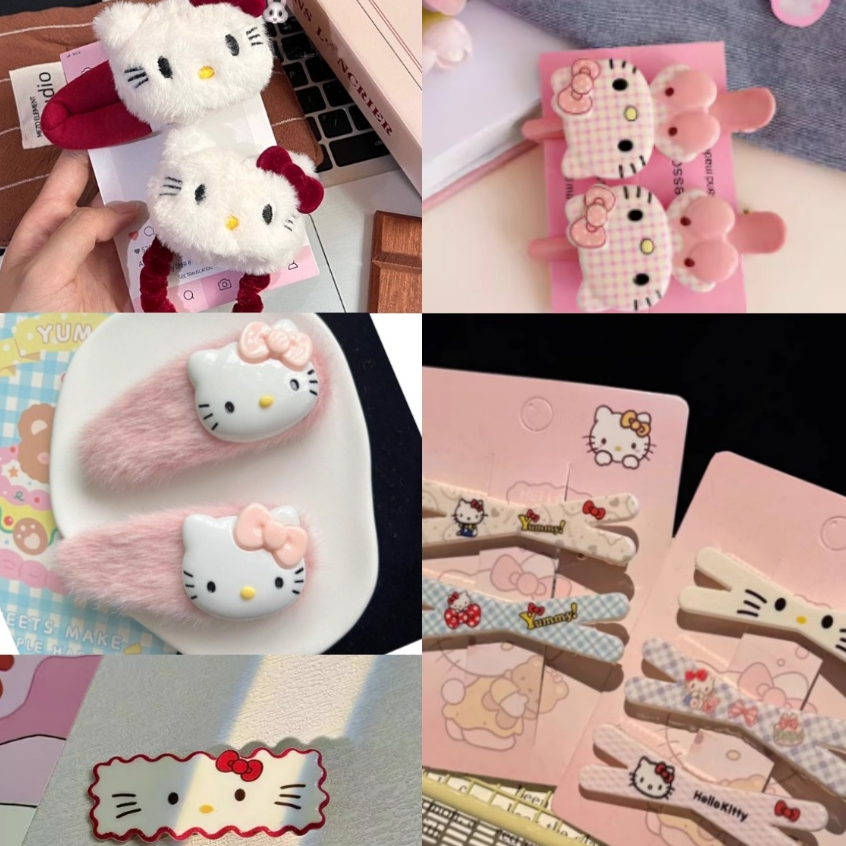 กิ๊บติดผมแมวKT น่ารัก สไตล์การ์ตูนนักเรียน เพอร์เฟクトสำหรับหน้าม้าและเครื่องประดับผม