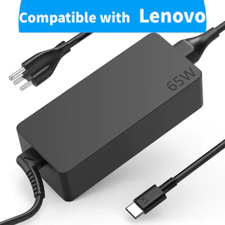 สําหรับ 65W Lenovo แล็ปท็อปชาร์จ USB C ใช้งานร่วมกับ Lenovo ThinkPad T480s T580s T490 E480 E580 Chromebook C330 S330 300e 500e โยคะ C930 C940 แหล่งจ่ายไฟอะแดปเตอร์สายไฟ
