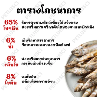 PETLUSCI ขนมแมว 50G ปลาแมวปลาอบแห้งแมวไม่เค็ม โปรตีนสูง ปลอดภัยต่อไต ไม่เติมเกลือขนมน้องแมวน้องหมา