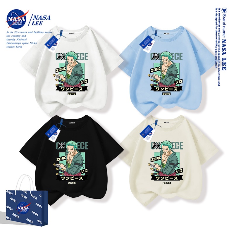 [จัดส่งในวันเดียวกัน] นาซ่า เสื้อยืดผ้าฝ้ายแท้ชายหญิงเสื้อผ้า หนึ่ง ชิ้นส่วน ดาบใหญ่ระบายอากาศเสื้อผ้าไทย