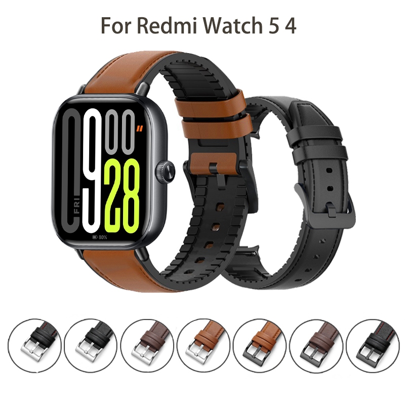 สายหนังซิลิโคนสำหรับ Redmi Watch 4 5 6
