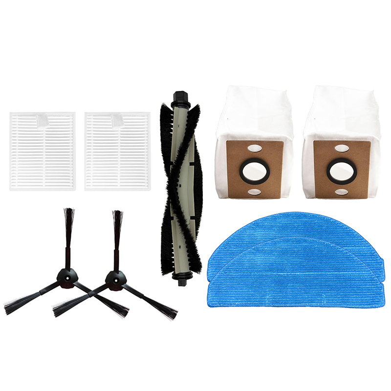 แปรงหลัก/แปรงด้านข้าง/ถุงเก็บฝุ่น/กรอง/ผ้าถูพื้นเข้ากันได้กับชิ้นส่วนเครื่องดูดฝุ่นหุ่นยนต์ iLife A3