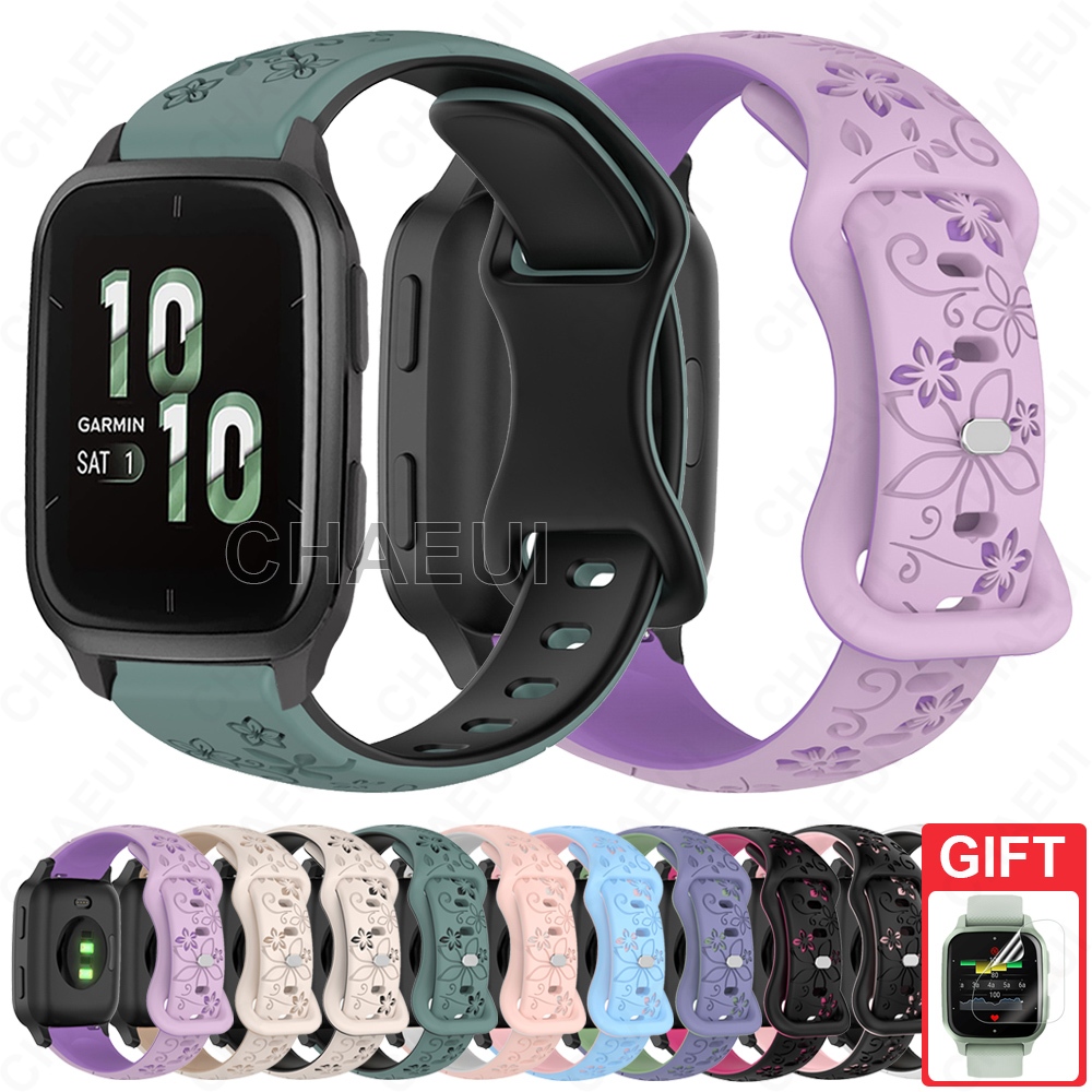 สร้อยข้อมือซิลิโคน Slim Strap Double Color Band อุปกรณ์เสริมสําหรับ Garmin Venu Sq / Sq 2 Music ราคา ถูกที่สุด ดีลบีเคเค รูปภาพหลัก