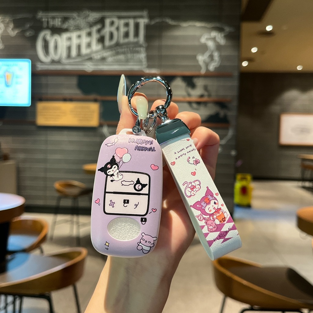 Perodua Kuromi Sanrio TPU Remote ฝาครอบกุญแจรถ Fit สําหรับ Toyota Vios 2025 Yaris Ativ Avanza Veloz Raize 2025 Yaris / Corolla / Levin / Highlander รถ Toyota Keyless Auto กรณี Accessorie - รูปที่ 3