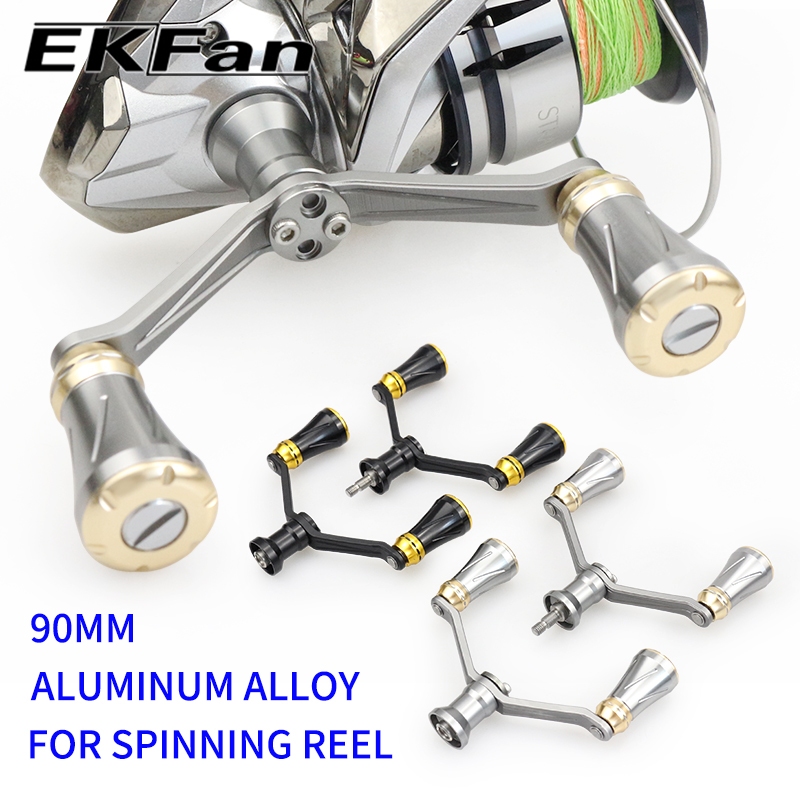 EKFan 90 มม. อลูมิเนียม Spinning Reel ใช้งานได้ทั้งตกปลากับการปรับแต่ง DIY