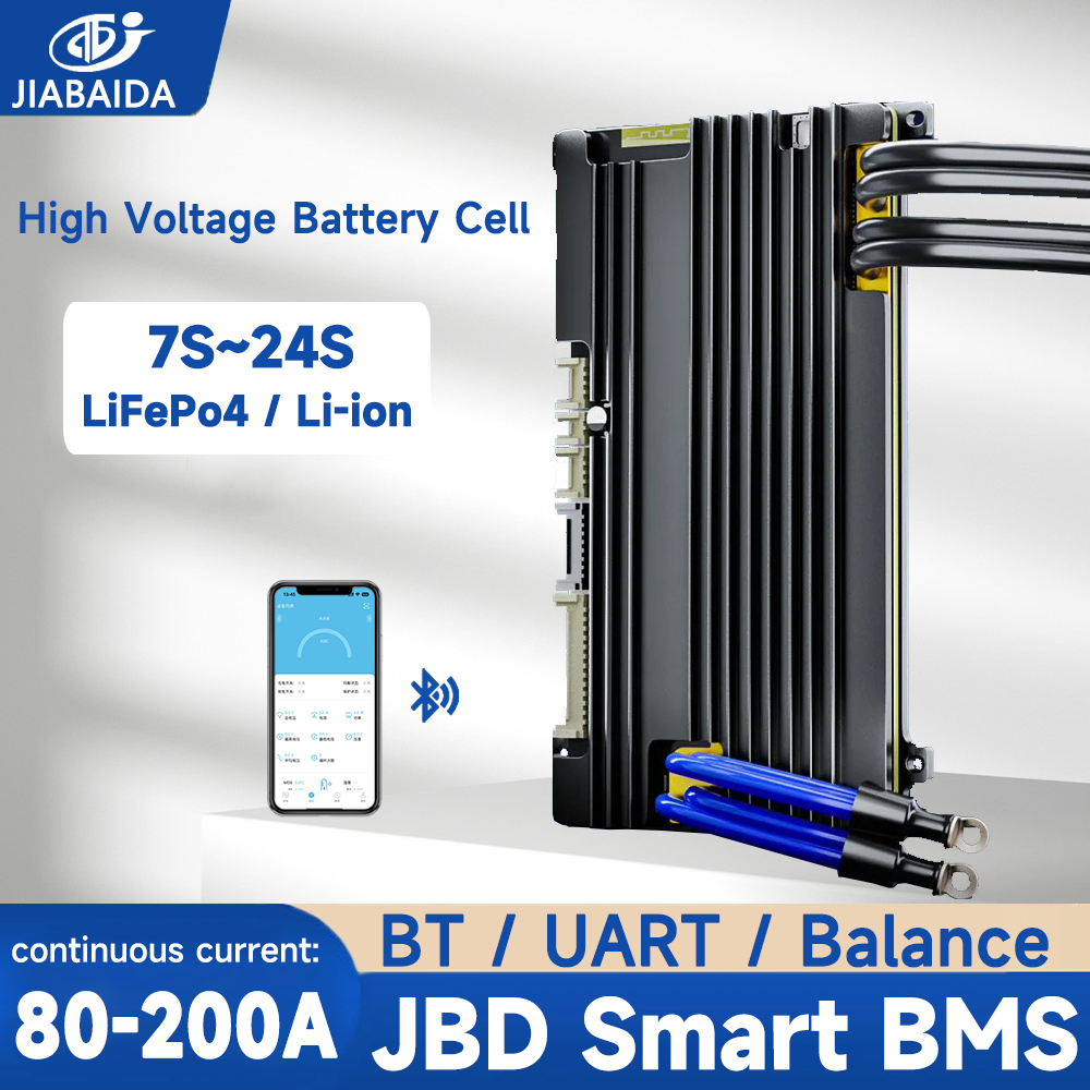 JBD BMS LiFePo4 8S 24V 7S-24S 13S 16S 20S 80A 100A 120A 150A JIABAIDA สมาร์ท BMS Bluetooth Balance