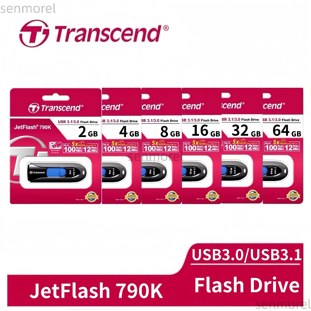 Transcend USB 3.0 2GB 4GB 8GB Usb Pendrive16GB 32GB 64gb 128GB FlashDrive จัดส่งที่รวดเร็ว