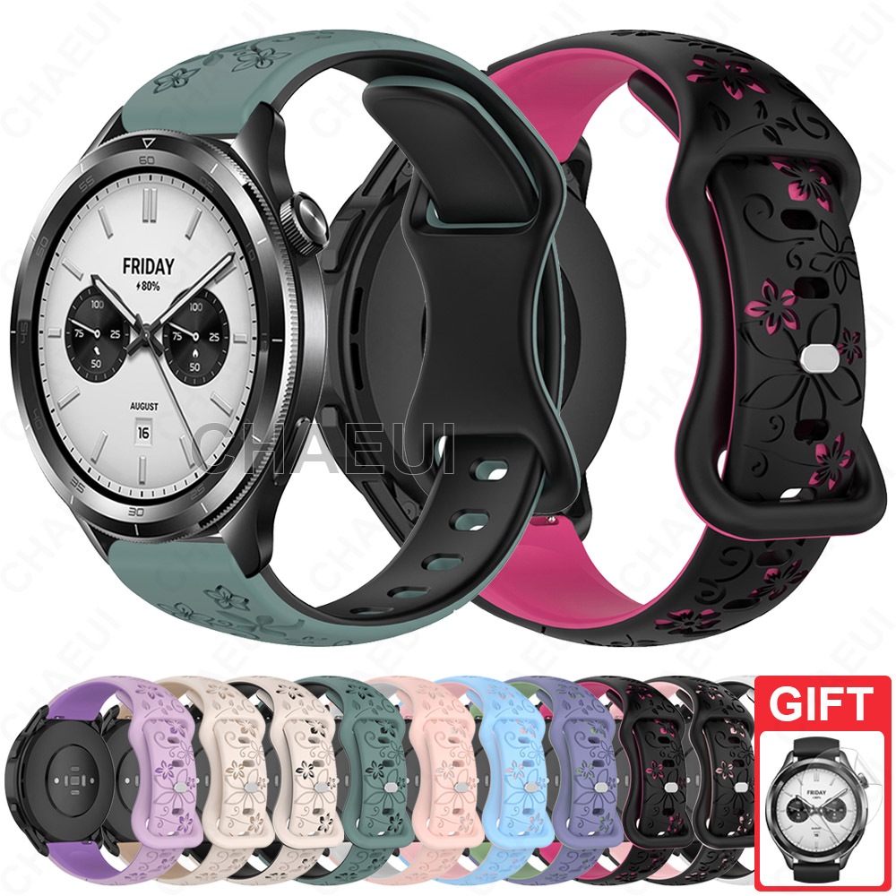 สร้อยข้อมือซิลิโคนสายรัดบางคู่สีอุปกรณ์เสริมสําหรับ Xiaomi Watch S4 / S3 / 2 Pro / S1 Active / S1 Pro / Mi Watch