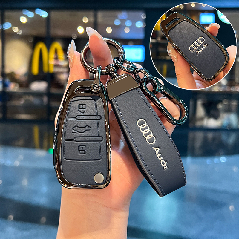 ฝาครอบกุญแจพับได้สําหรับรถยนต์ สําหรับ Audi Q3 Q5 Q7 Q8 TT TTS S3 S4 S6 RS A1 A3 8P 8L A4 A5 B6 B7 A